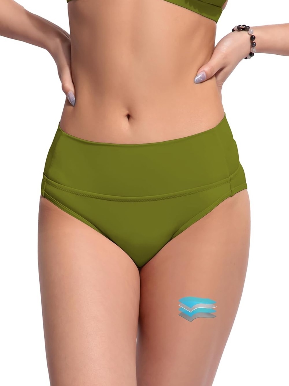 Beautikini Period Swimwear Bikini Menstrual Swim Bottoms Leakproof S 1532/bb6-2